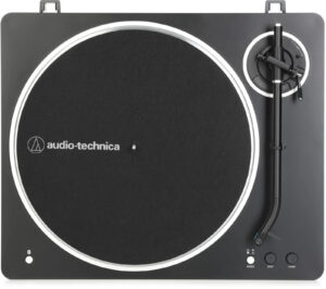 audio technica at lp70xbt turntable with bluetooth black/silver